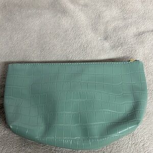 Sonia Kashuk Green Crocodile-Embossed Cosmetic Bag